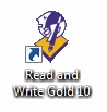 read and write gold icon