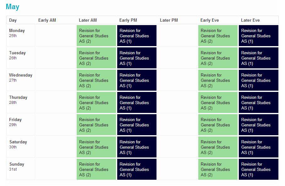 timetable